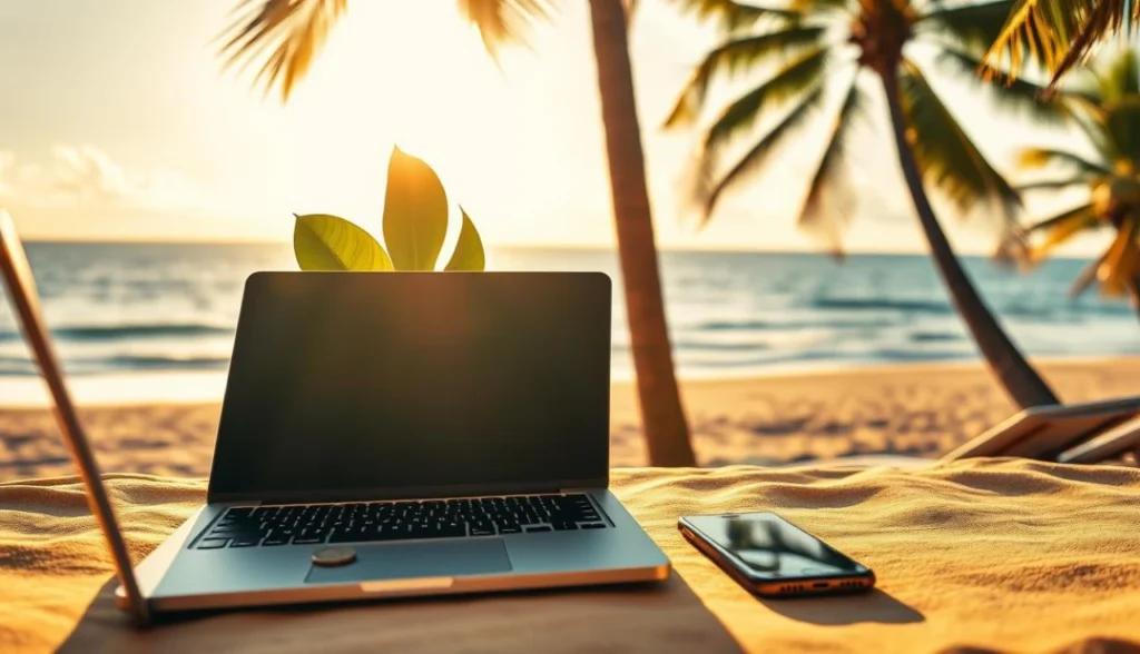 Trabalhar viajando seja um n made digital